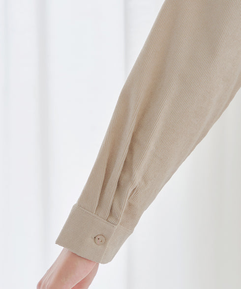 コーデュロイサイドリボンワンピース