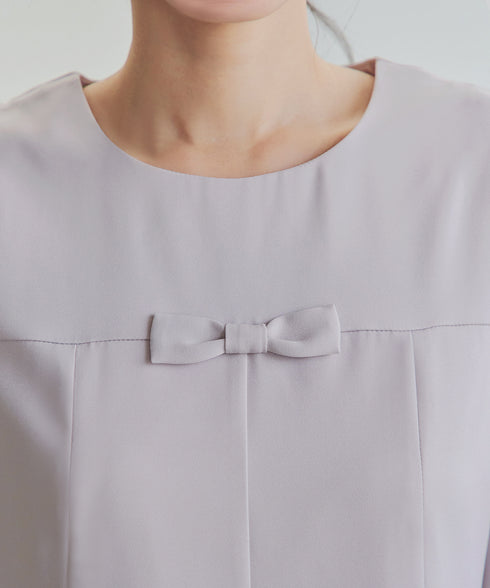 【安田美沙子さん着用】フレアAラインリボンワンピース