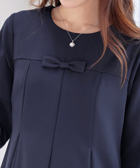 【安田美沙子さん着用】フレアAラインリボンワンピース