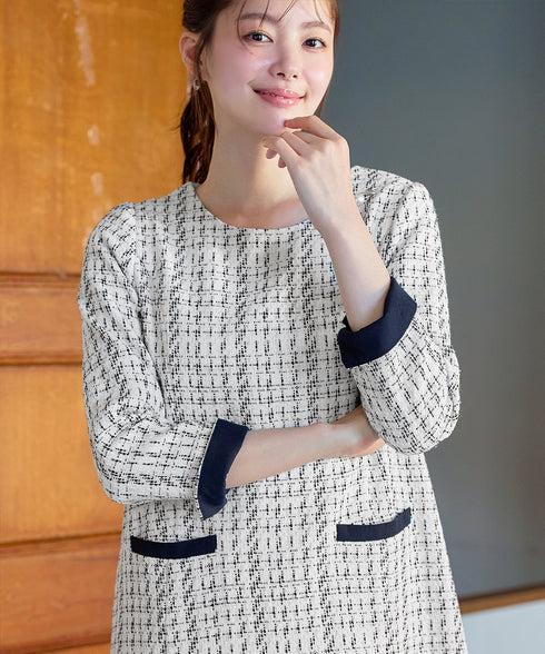 ツイードAラインワンピース