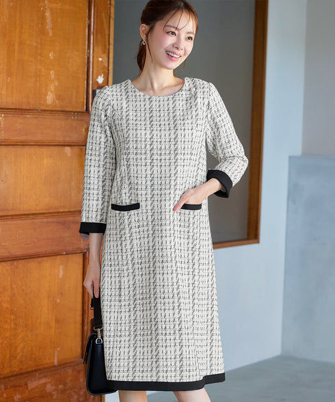 ツイードAラインワンピース