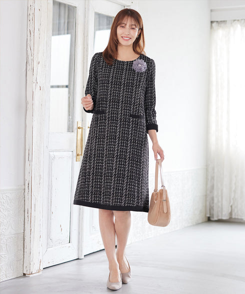 ツイードAラインワンピース