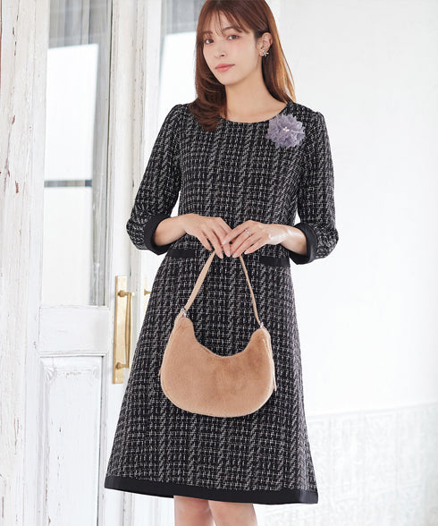 ツイードAラインワンピース