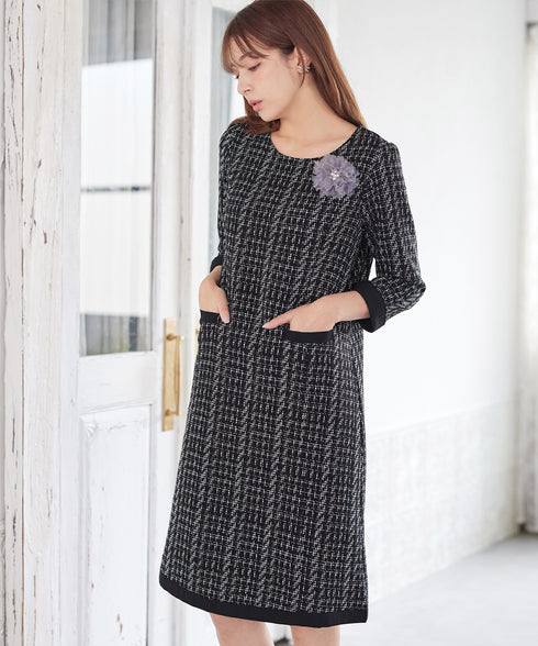 ツイードAラインワンピース