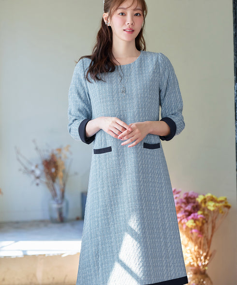 ツイードAラインワンピース