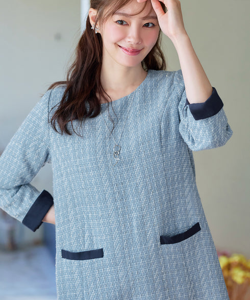 ツイードAラインワンピース