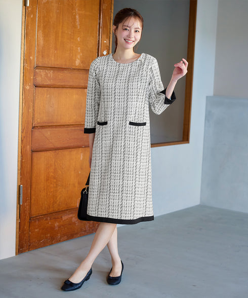 ツイードAラインワンピース