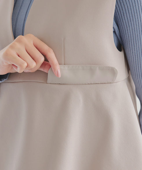 【安田美沙子さん着用】ペプラムジャンスカワンピース