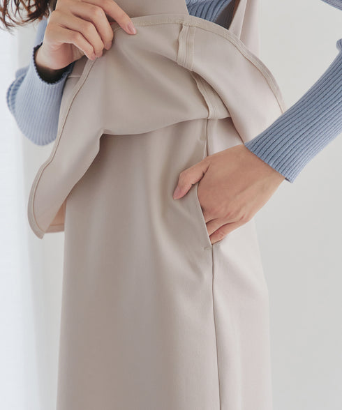 【安田美沙子さん着用】ペプラムジャンスカワンピース