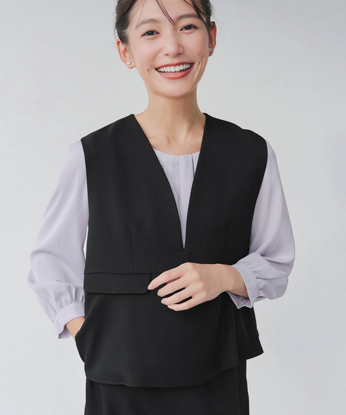 【安田美沙子さん着用】ペプラムジャンスカワンピース