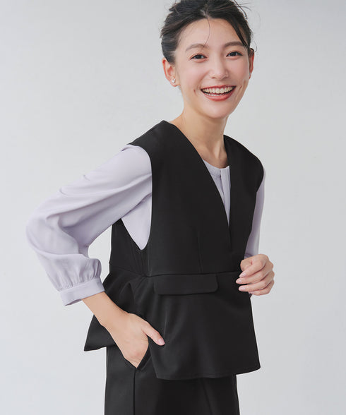 【安田美沙子さん着用】ペプラムジャンスカワンピース