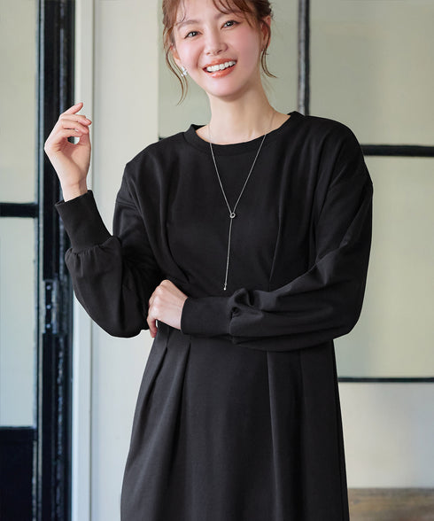 【吸水発熱 / 静電気防止】ポンチタックワンピース