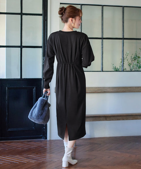 【吸水発熱 / 静電気防止】ポンチタックワンピース