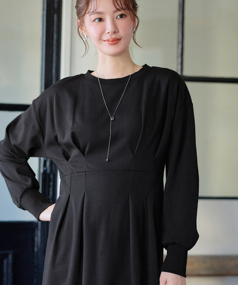 【吸水発熱 / 静電気防止】ポンチタックワンピース