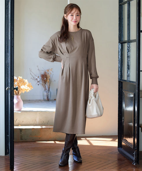 【吸水発熱 / 静電気防止】ポンチタックワンピース