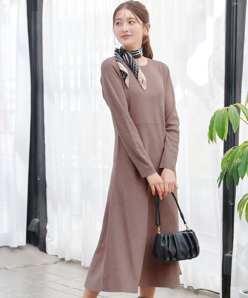 選べる着丈 ニットワンピース