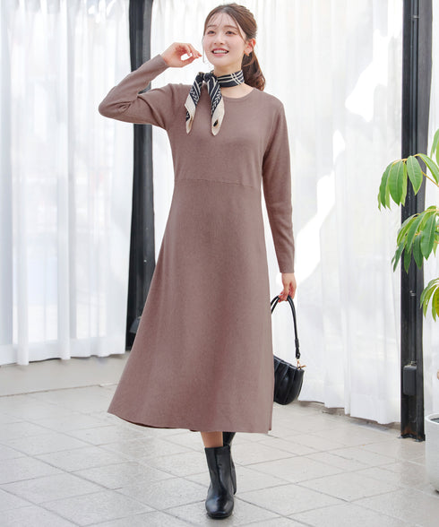 選べる着丈 ニットワンピース
