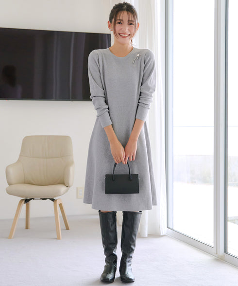 選べる着丈 ニットワンピース