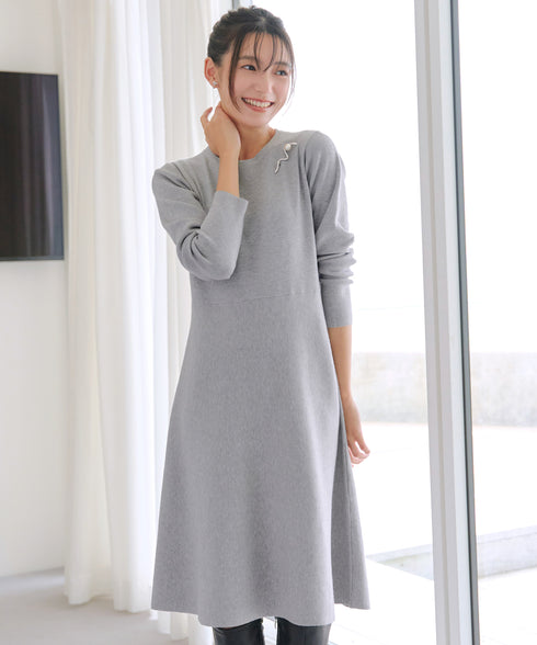選べる着丈 ニットワンピース