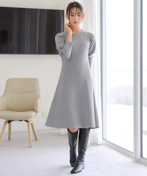選べる着丈 ニットワンピース