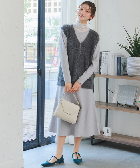選べる着丈 ニットワンピース