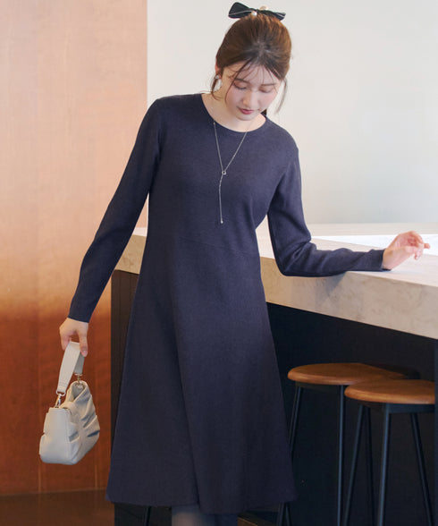 選べる着丈 ニットワンピース
