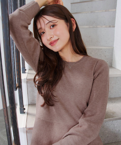 選べる着丈 ニットワンピース