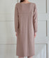 リブ切替デザインニットワンピース