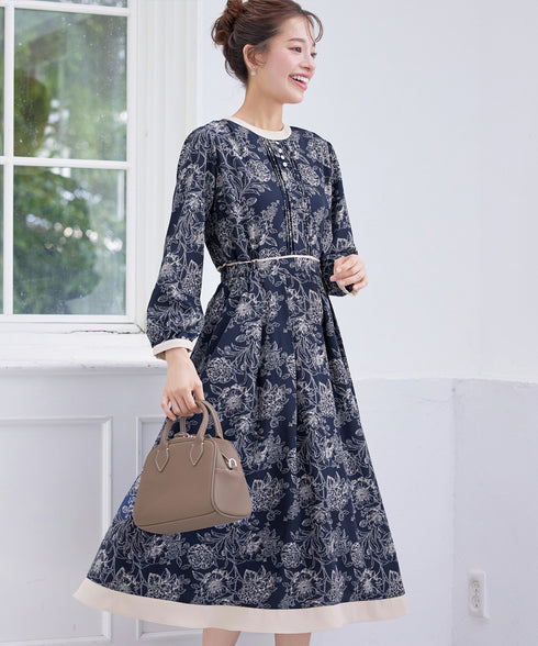 トワルドジュイ配色ワンピース