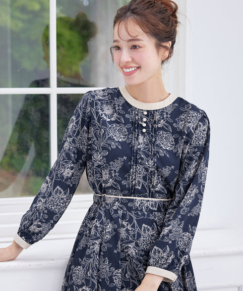 トワルドジュイ配色ワンピース