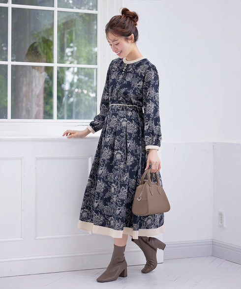 トワルドジュイ配色ワンピース