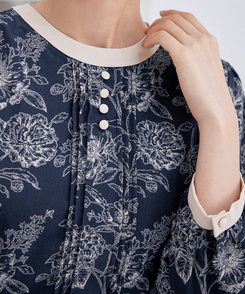 トワルドジュイ配色ワンピース