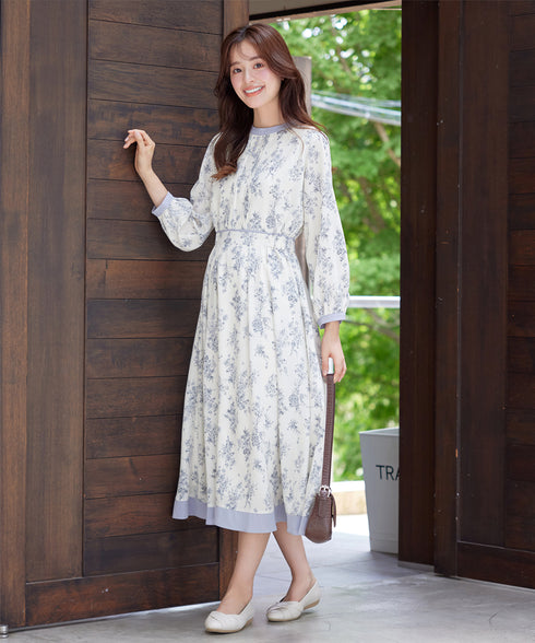 トワルドジュイ配色ワンピース