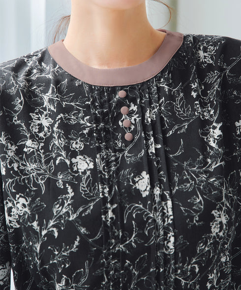 トワルドジュイ配色ワンピース