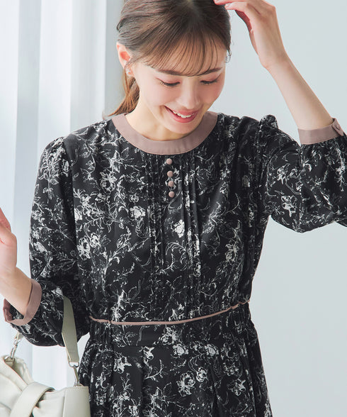 トワルドジュイ配色ワンピース