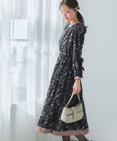 トワルドジュイ配色ワンピース