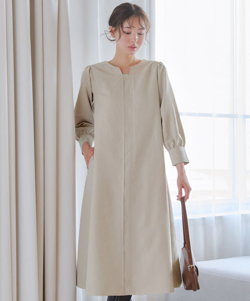 ピーチスキンAラインワンピース