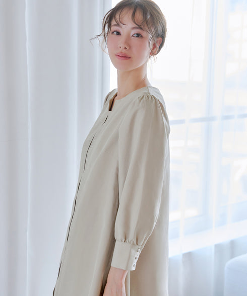 ピーチスキンAラインワンピース