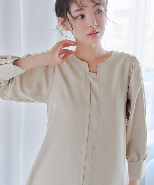 ピーチスキンAラインワンピース