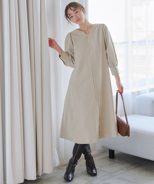 ピーチスキンAラインワンピース