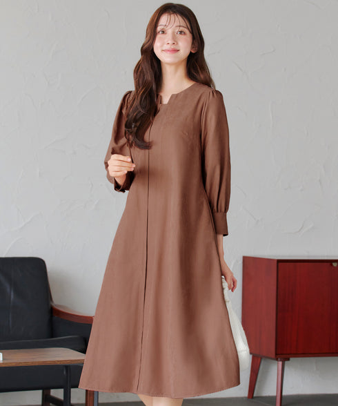 ピーチスキンAラインワンピース