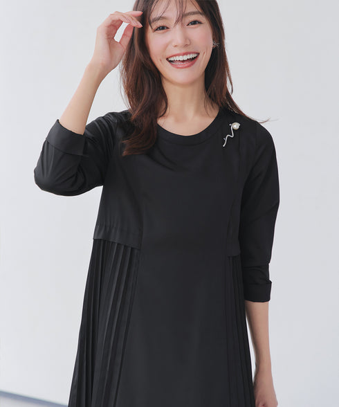 サイドプリーツワンピース