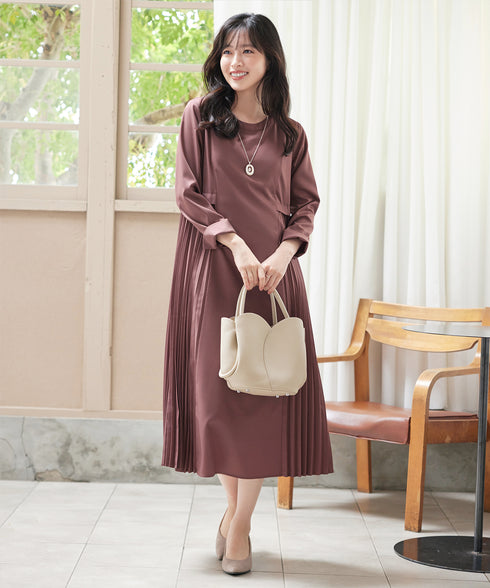 サイドプリーツワンピース