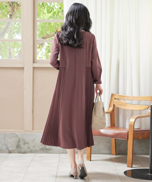 サイドプリーツワンピース