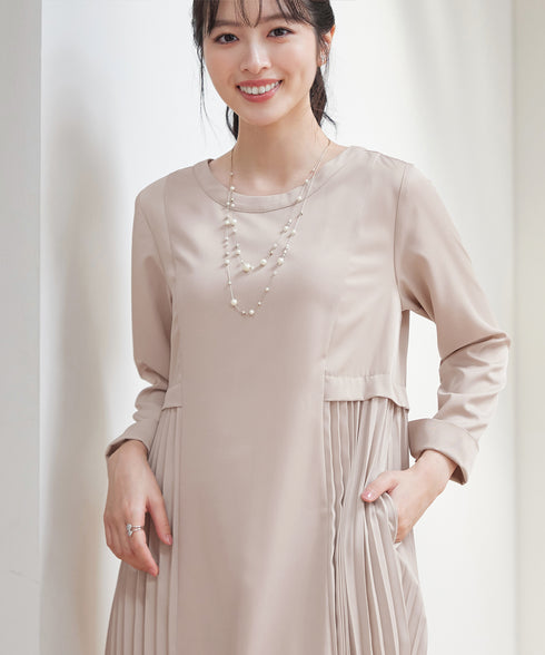 サイドプリーツワンピース