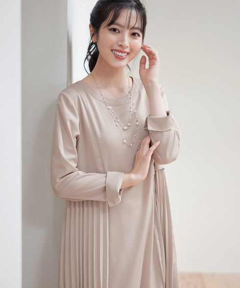 サイドプリーツワンピース