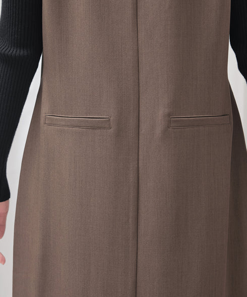 アシメフリルVネックジャンパースカート