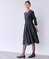 リボンウエスト切替ワンピース