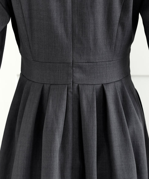 リボンウエスト切替ワンピース