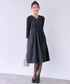 リボンウエスト切替ワンピース